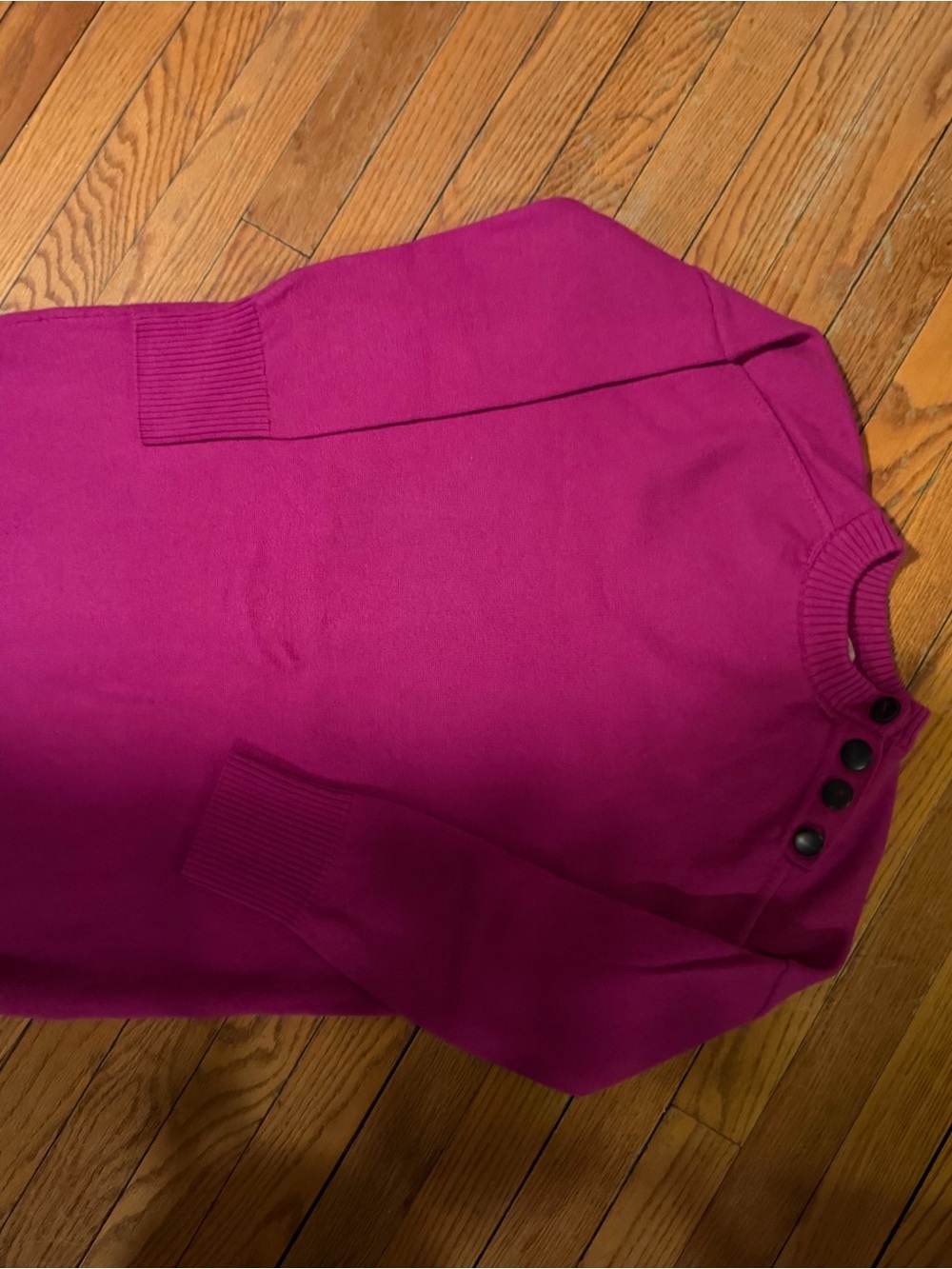 Sezane women’s Fuchsia Button-Shoulder Women’s Sweater-dress